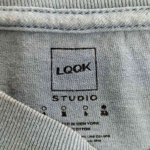 ルックスタジオ LQQK STUDIO 両面ロゴプリント クルーネックTシャツ メンズ import:XL