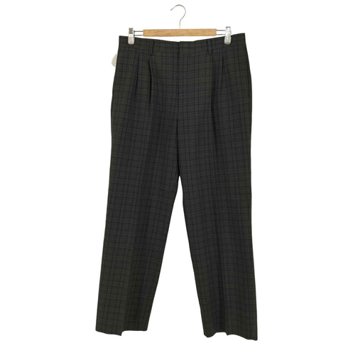 DOLCE&TOSCANI UOMO SPORT 2タック チェックウールスラックス メンズ ウエスト85cm