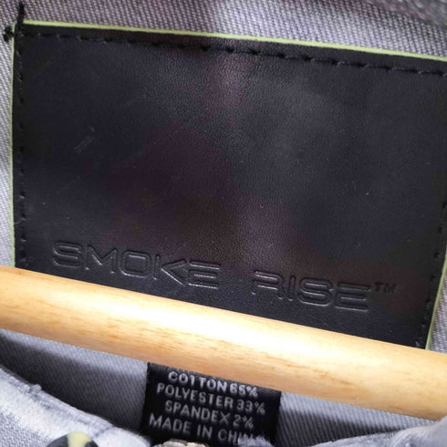 SMOKE RISE ウォッシュドデニムシングルライダースジャケット ダメージ加工 メンズ JPN:S