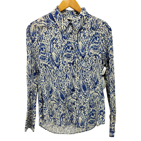 ザラ ZARA 総柄L/Sシャツ レディース import:S
