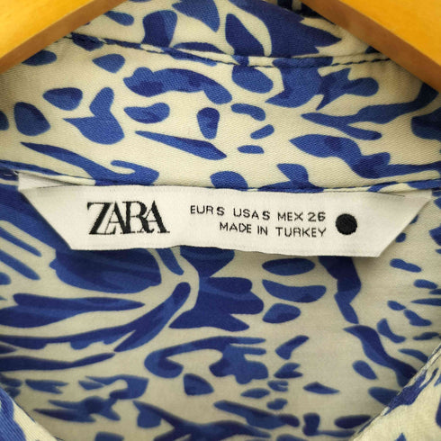ザラ ZARA 総柄L/Sシャツ レディース import:S
