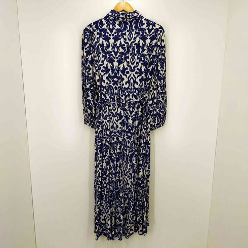 ザラ ZARA バイカラー総柄シャツワンピース レディース import:S