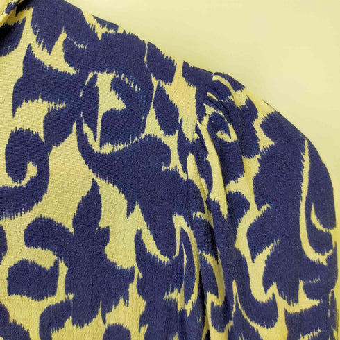 ザラ ZARA バイカラー総柄シャツワンピース レディース import:S