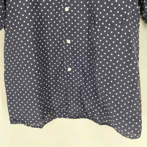 destin MADE IN ITALY ドット柄シルク混開襟シャツ import メンズ