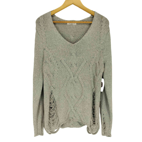 ONE X ONETEASPOON Vネックダメージニット casual メンズ JPN:S