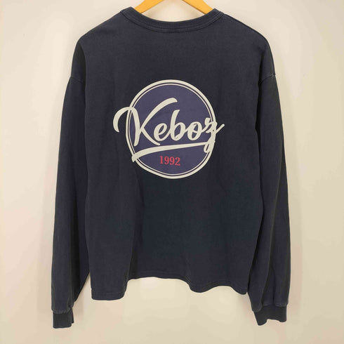 ケボズ KEboz 背面ロゴBIGプリントロングスリーブTシャツ メンズ JPN:S