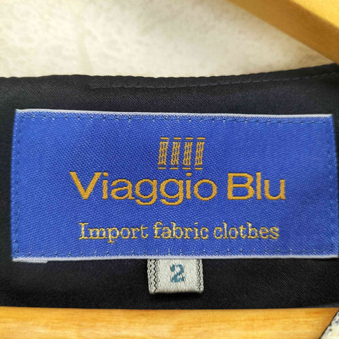 ビアッジョブルー Viaggio Blu 花柄ラメノースリーブワンピース レディース JPN:2