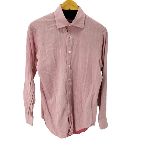 バーニーズニューヨーク BARNEYS NEWYORK CANCLINI ラウンドカラーL/Sシャツ メンズ 39/86