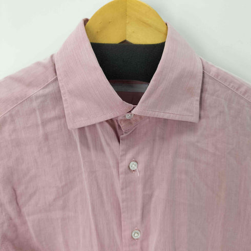 バーニーズニューヨーク BARNEYS NEWYORK CANCLINI ラウンドカラーL/Sシャツ メンズ 39/86