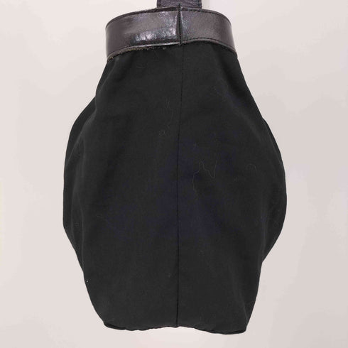 ヨウジヤマモトファム Yohji Yamamoto FEMME レザー切替 ウールショルダーバッグ レディース