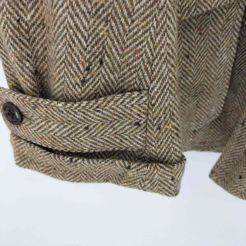 ドライボーンズ Dry Bones 日本製 ショールカラー ダブルブレスト ヘリンボーン ネップウールジャケット メンズ JPN:L