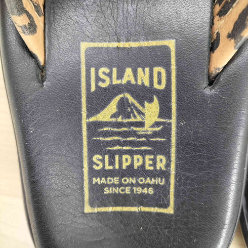 アイランドスリッパ ISLAND SLIPPER レオパード柄 レザービーチサンダル レディース