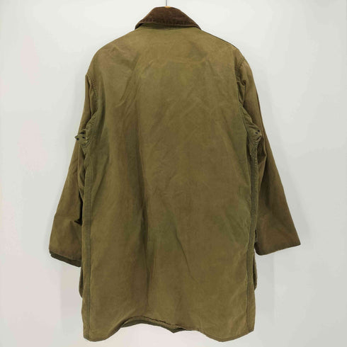 バブアー Barbour 80-90S 英国製 BORDER JACKET 3ワラント 裏地チェック オイルド ボーダー ジャケット メンズ C40 102cm