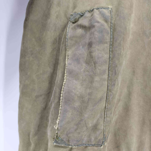 バブアー Barbour 80-90S 英国製 BORDER JACKET 3ワラント 裏地チェック オイルド ボーダー ジャケット メンズ C40 102cm