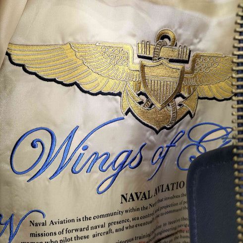 ショット Schott G-1 U.S.Navy WINGS OF GOLD 本革 ワッペン フライトジャケット メンズ import:L