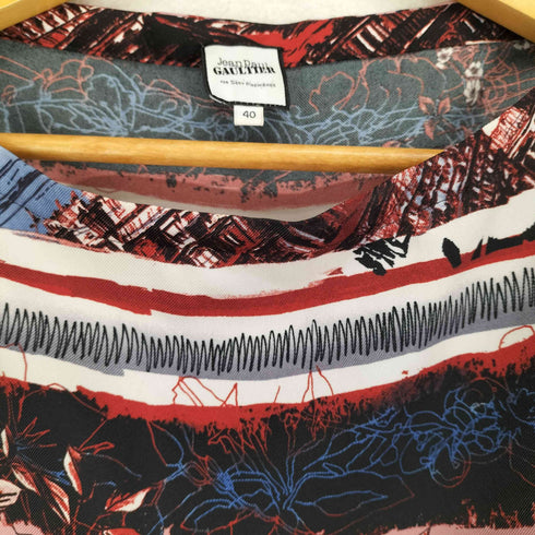 ジャンポールゴルチエセットプルミエ Jean Paul GAULTIER for SEPT PREMIERES スカーフモチーフ総柄ブラウス レディース JPN:40
