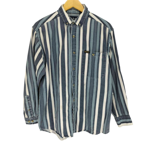 HIS コットンストライプL/S シャツ メンズ JPN:M
