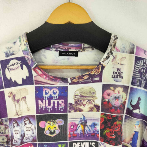 ミルクボーイ MILKBOY プリントクルーネックTシャツ レディース
