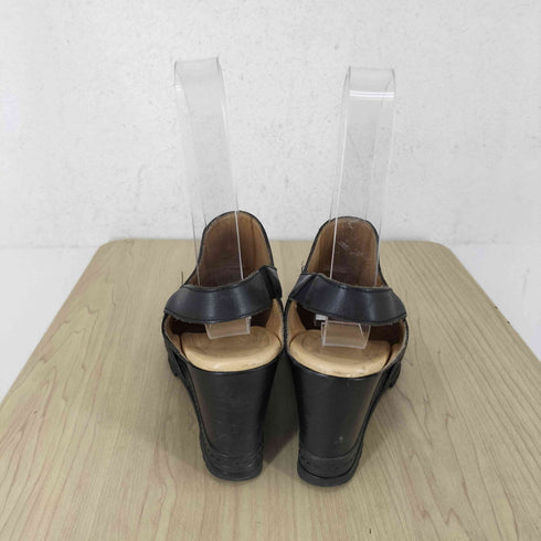 エムエムシックスメゾンマルタンマルジェラ MM6 Maison Martin Margiela MADE IN ITALY ヒールストラップレザーサンダル レディース JPN:38