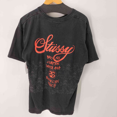 ステューシー Stussy メキシコ製 総柄両面プリントS/Sカットソー スカル ロゴ メンズ JPN:L