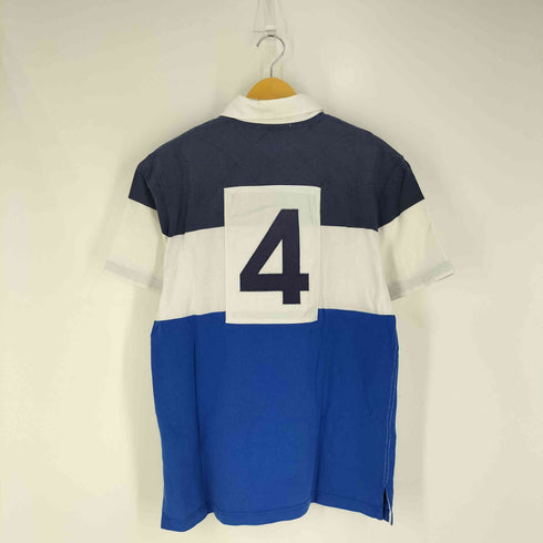 ポロバイラルフローレン Polo by RALPH LAUREN CUSTOM FIT ロゴ刺繍 ナンバリング ラガーシャツ メンズ LL