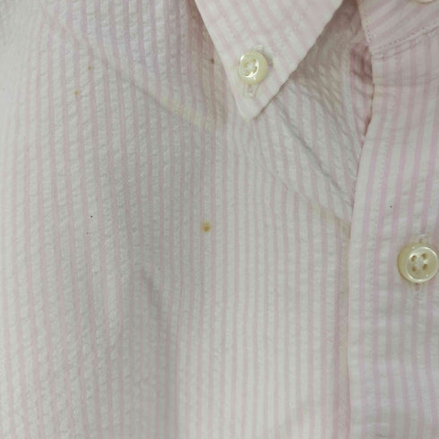 ラルフローレン RALPH LAUREN BLAKE ポニー刺繍 シアサッカー ボタンダウンストライプシャツ メンズ import:L