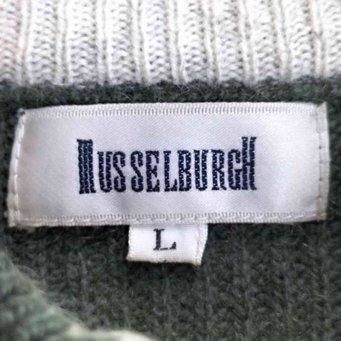 musselburgh ロゴ刺繍 カシミヤ ハーフジップ ハイネックニット メンズ JPN:L