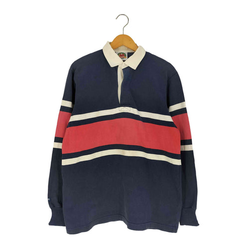 バーバリアン BARBARIAN トリコロール ロングスリーブ ラガーシャツ メンズ import:XL