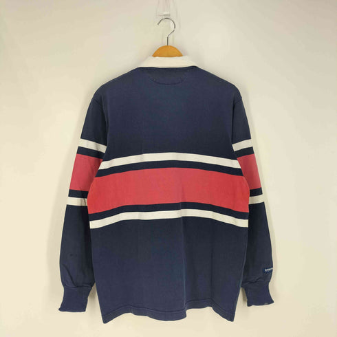 バーバリアン BARBARIAN トリコロール ロングスリーブ ラガーシャツ メンズ import:XL