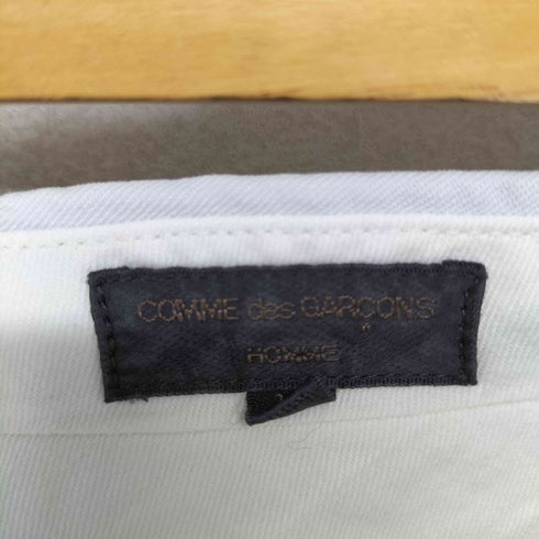 コムデギャルソンオム COMME des GARCONS HOMME 80~90S 2タックホワイトコットンスラックスパンツ メンズ M