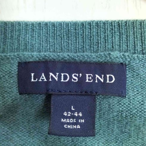 ランズエンド LANDS END カシミヤ Vネックニット メンズ import:L