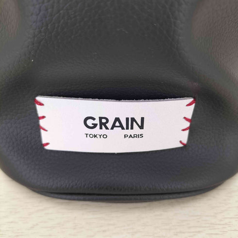 GRAIN ギャザーハンドル巾着ラウンドバッグ レディース
