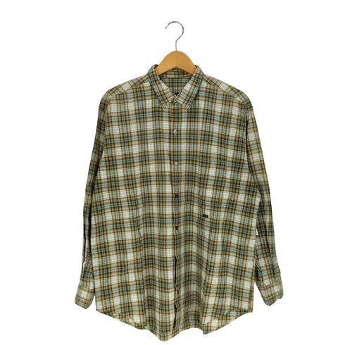 パパス papas ロゴパッチ チェックシャツ メンズ import:M