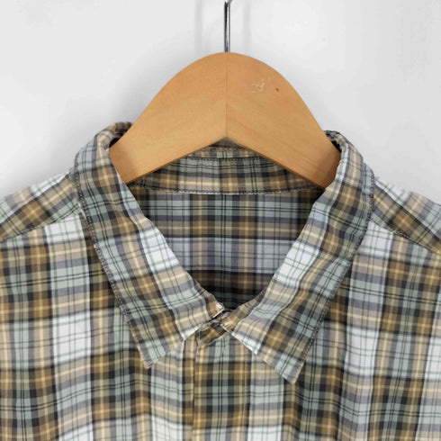 パパス papas ロゴパッチ チェックシャツ メンズ import:M