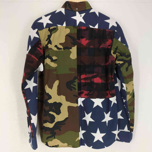 ソフネット SOPHNET. 総柄パッチワークネルシャツ メンズ JPN:S