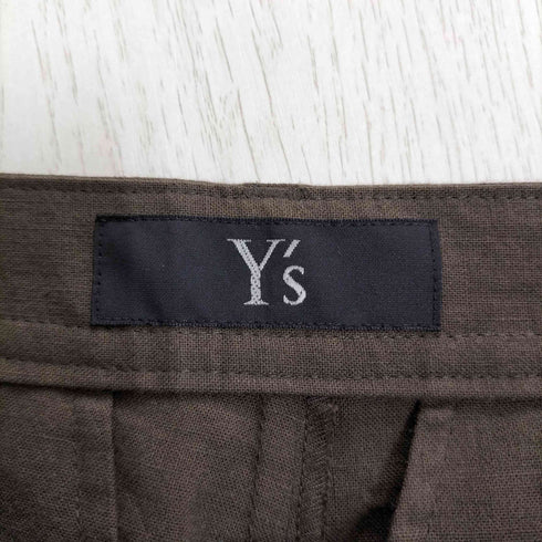 ワイズ Ys COTTON FLAX POPLIN DOUBLE TUCK TAPERED PANTS コットン フラックス ポプリン ダブルタック テーパードパンツ レディース JPN:1