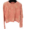 エックスガール X-girl BLEACHED SWEAT TOP ブリーチ加工クロップドスウェットプルオーバー レディース JPN:1
