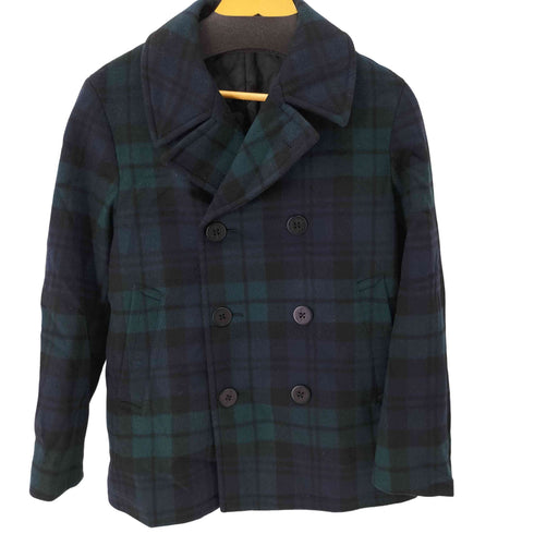 ユニクロジェイダブリューアンダーソン UNIQLO JW ANDERSON ナイロン混 チェックウールピーコート メンズ JPN:S