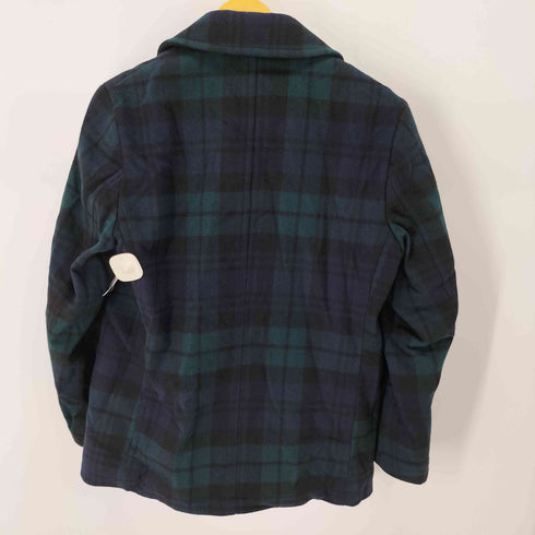 ユニクロジェイダブリューアンダーソン UNIQLO JW ANDERSON ナイロン混 チェックウールピーコート メンズ JPN:S