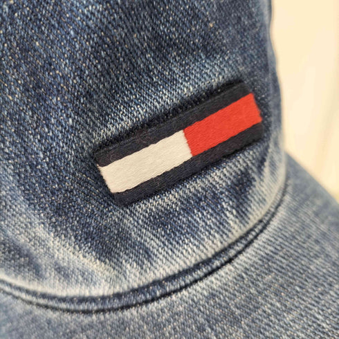 トミージーンズ tommy jeans フロントロゴ 6パネルデニムキャップ メンズ