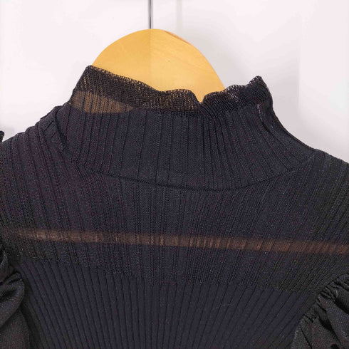 スナイデル snidel スパークルパフスリーブニットプルオーバー レディース ONE SIZE