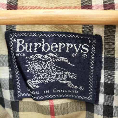 バーバリーズ BURBERRYS 70-80s小文字タグ 裏地ノバチェック比翼ステンカラーコート メンズ