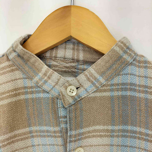 サウスツーウェストエイト SOUTH2 WEST8 フロントロゴ刺繍 バンドカラー チェック プルオーバーシャツ メンズ JPN:M