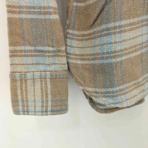 サウスツーウェストエイト SOUTH2 WEST8 フロントロゴ刺繍 バンドカラー チェック プルオーバーシャツ メンズ JPN:M