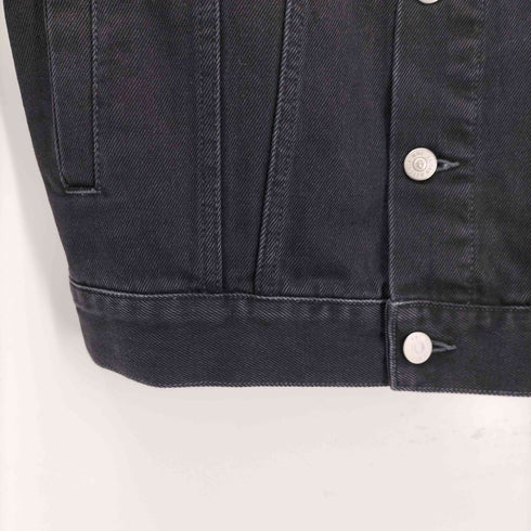 エムエムシックスメゾンマルジェラ MM6 Maison Margiela ブラックデニムウールコンビブルゾン レディース 36