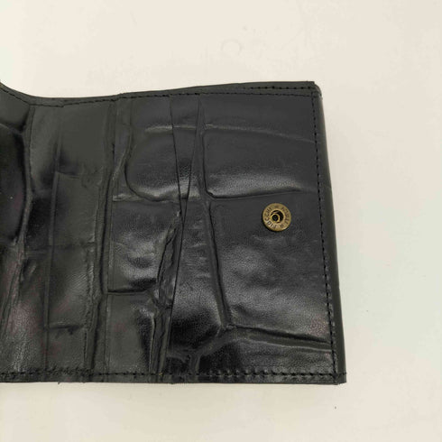ジャンポールゴルチエ Jean Paul GAULTIER クロコ 型押し ロゴ刻印 コンパクトウォレット メンズ