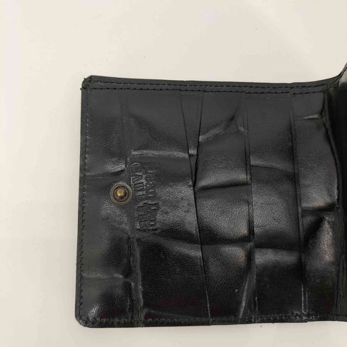 ジャンポールゴルチエ Jean Paul GAULTIER クロコ 型押し ロゴ刻印 コンパクトウォレット メンズ