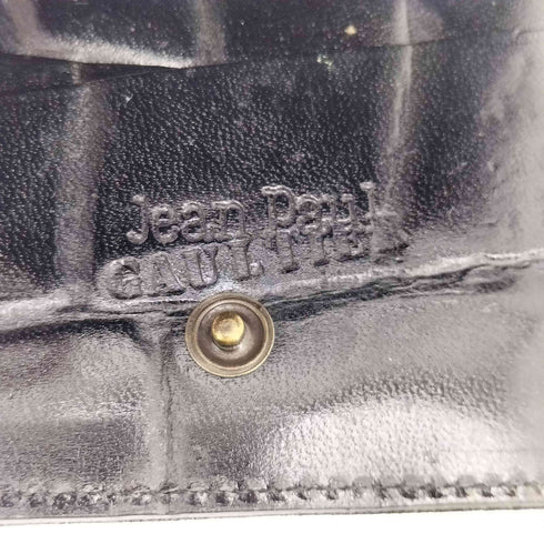 ジャンポールゴルチエ Jean Paul GAULTIER クロコ 型押し ロゴ刻印 コンパクトウォレット メンズ