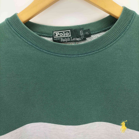 ポロバイラルフローレン Polo by RALPH LAUREN マルチボーダー ポニー刺繍 クルーネックスウェット メンズ JPN:XL