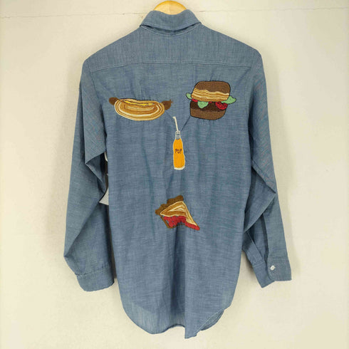 ビッグマック BIG MAC 70s NO-IRONタグ 刺繍デザインL/S シャツ メンズ